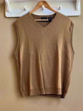 Men's W.H. BELK Sportswear Fine Pima Cotton V-Neck Sweater Vest Large